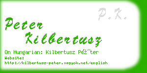 peter kilbertusz business card